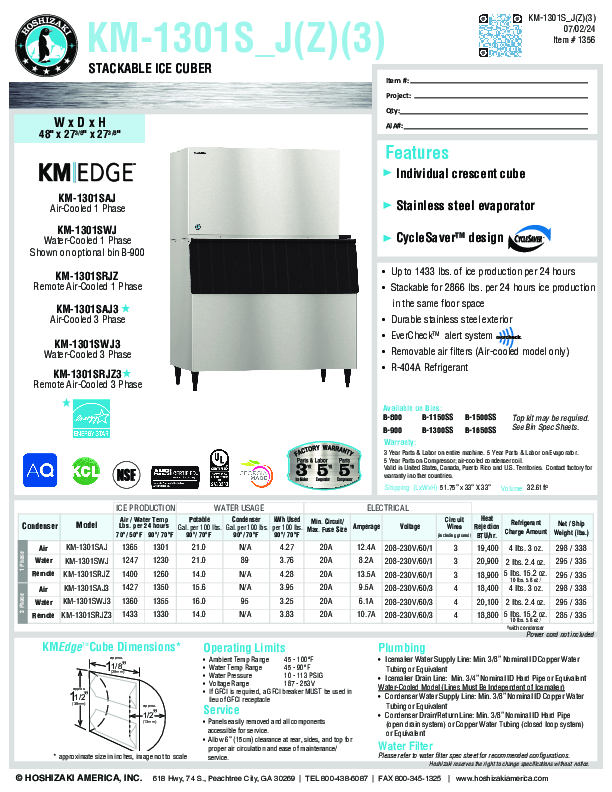 Cutsheet