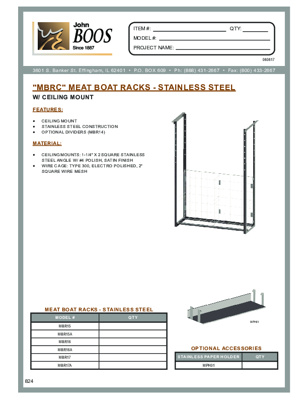 Cutsheet