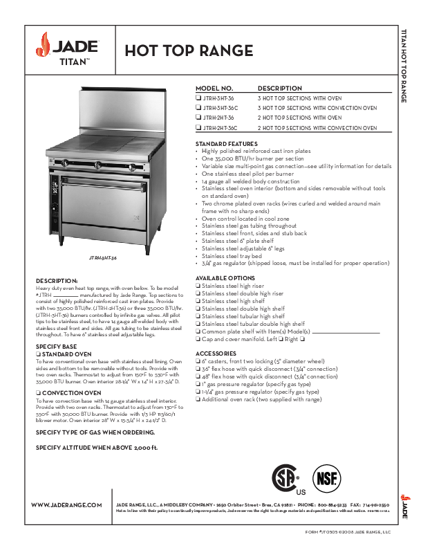 Cutsheet