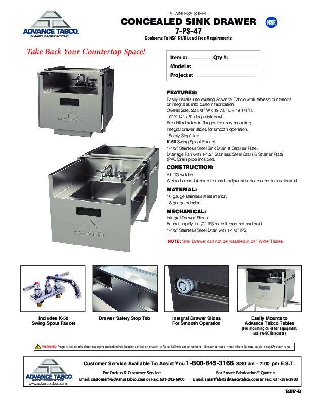 Cutsheet