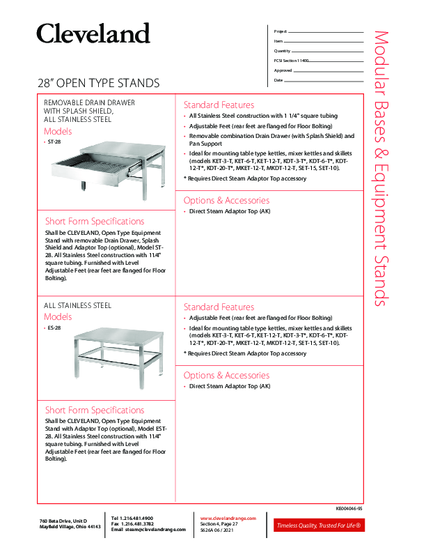 Cutsheet