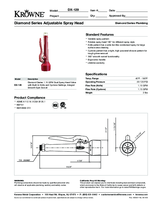 Cutsheet