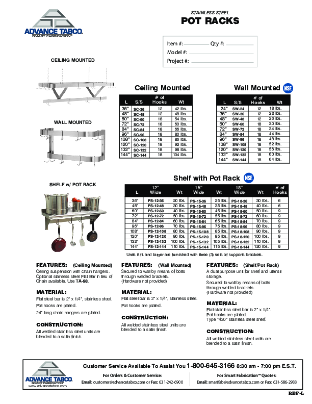 Cutsheet