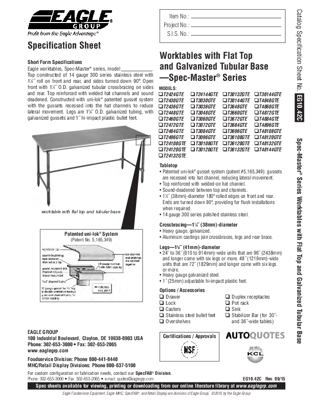 Cutsheet