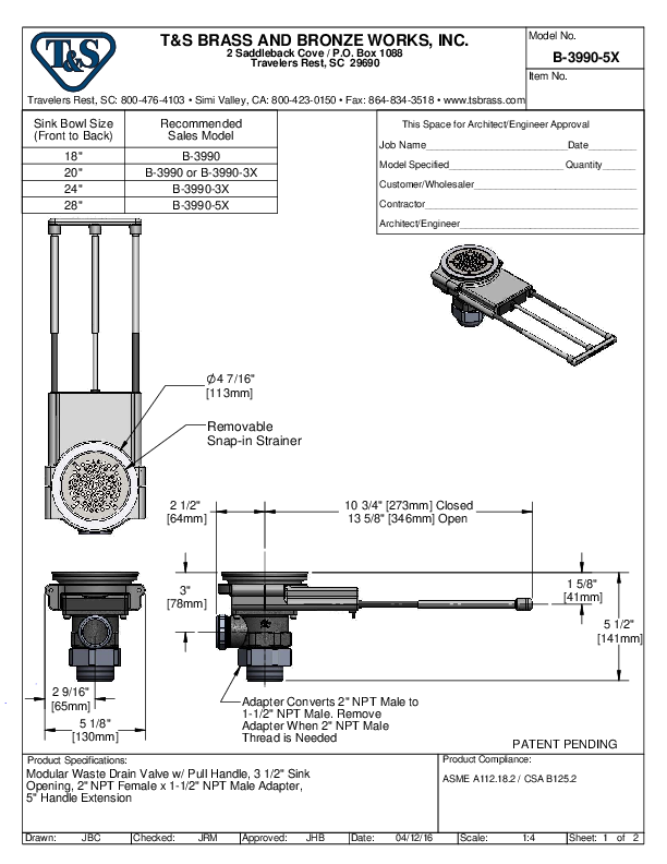 Cutsheet