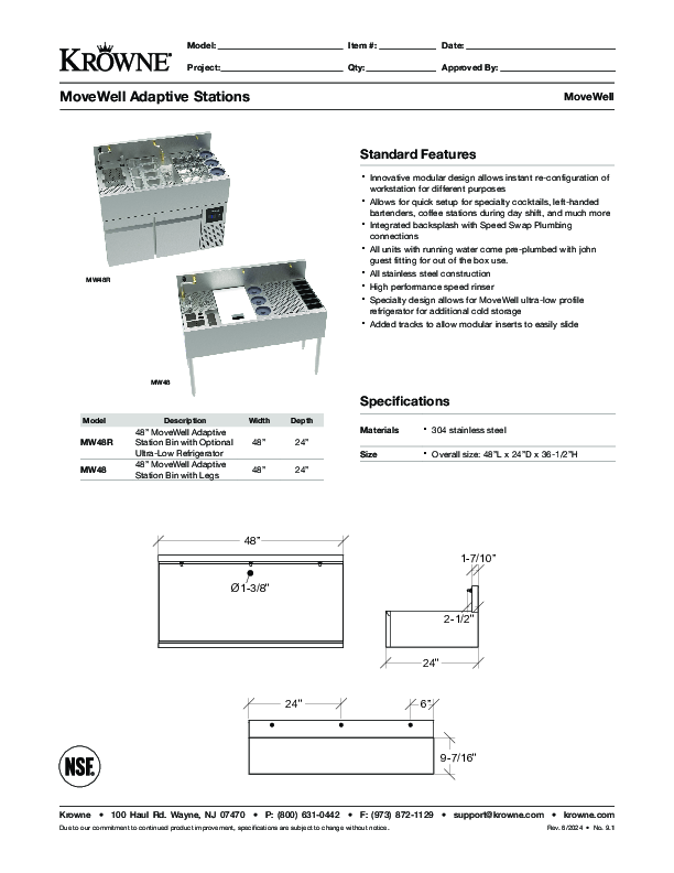 Cutsheet