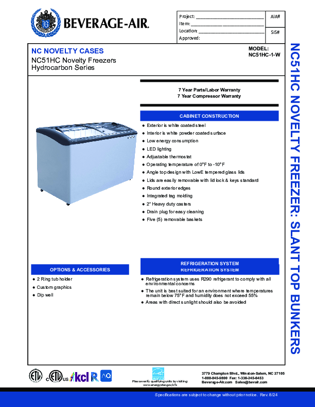 Cutsheet