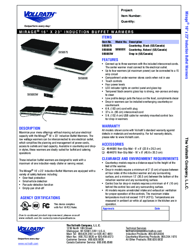 Cutsheet