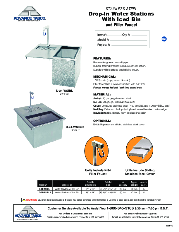 Cutsheet