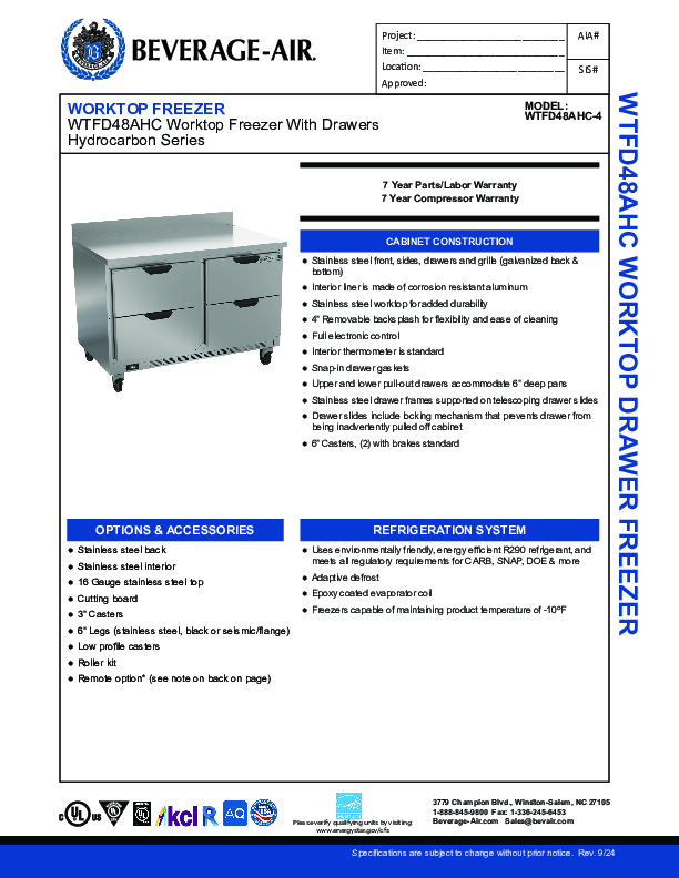 Cutsheet