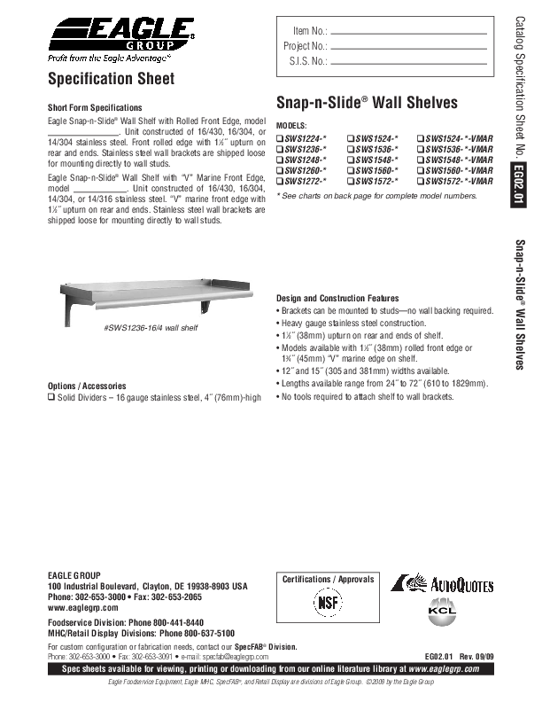 Cutsheet