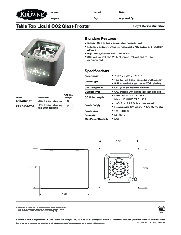 Cutsheet