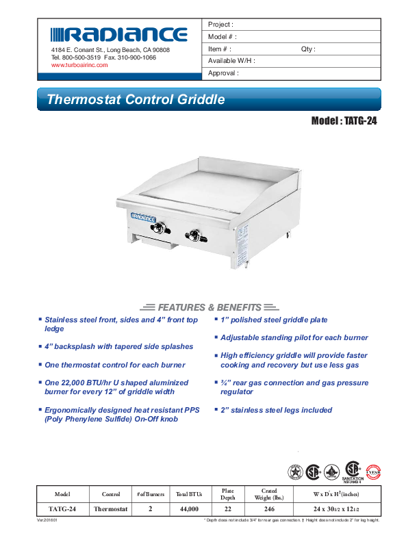 Cutsheet