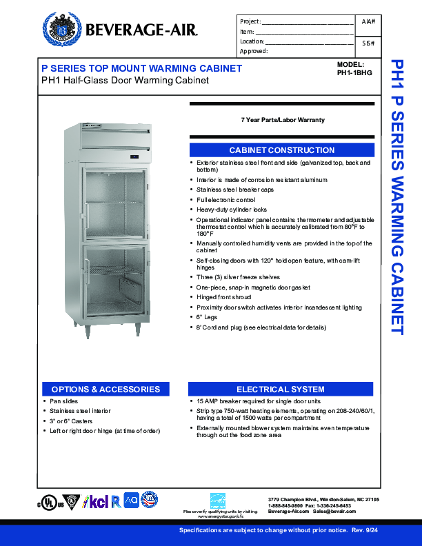 Cutsheet