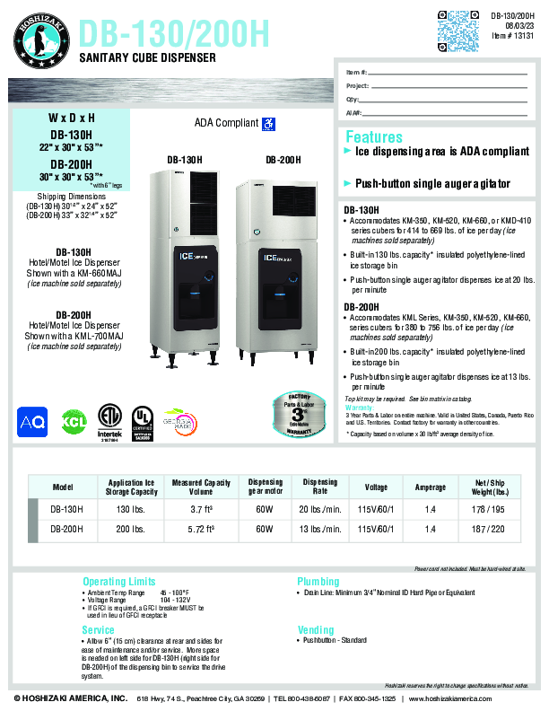 Cutsheet