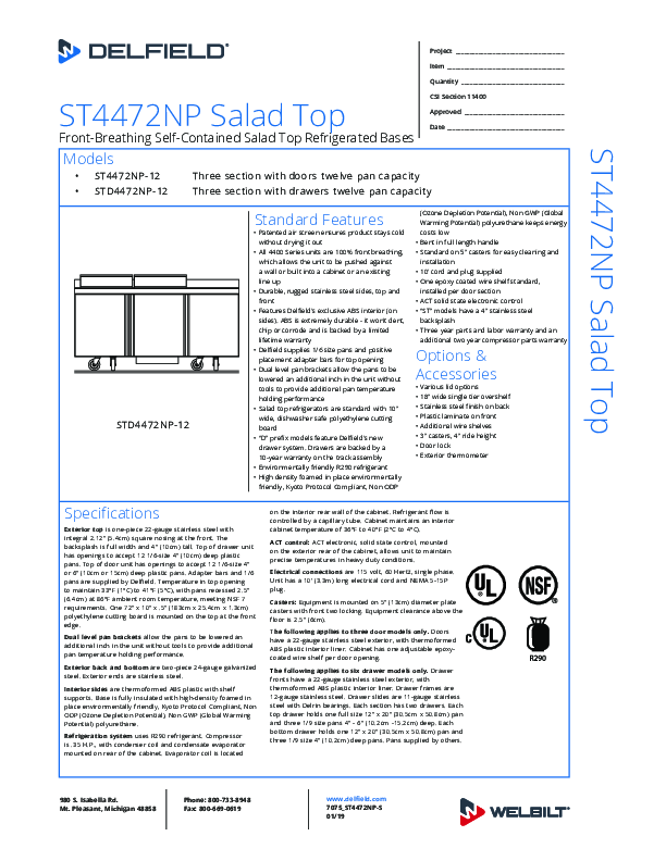 Cutsheet