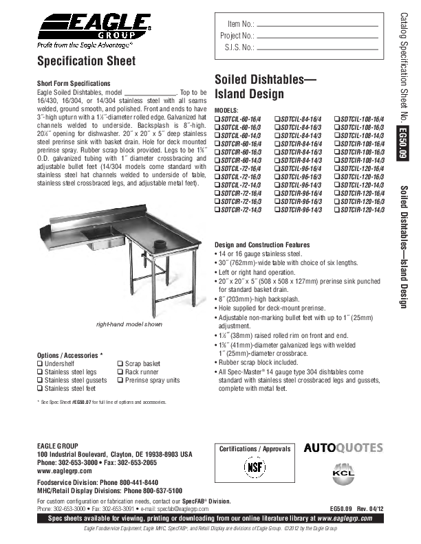 Cutsheet