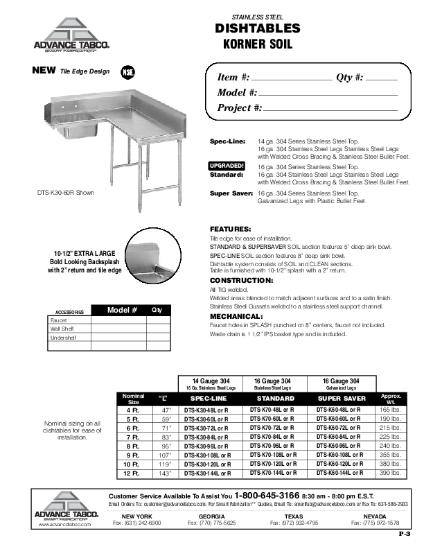 Cutsheet