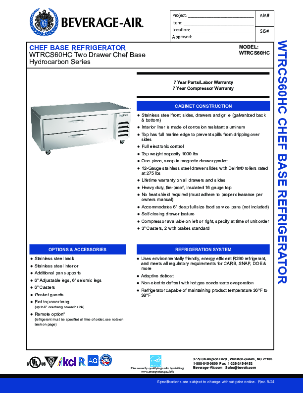 Cutsheet