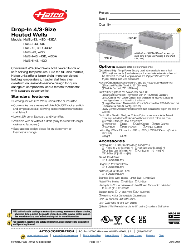 Cutsheet