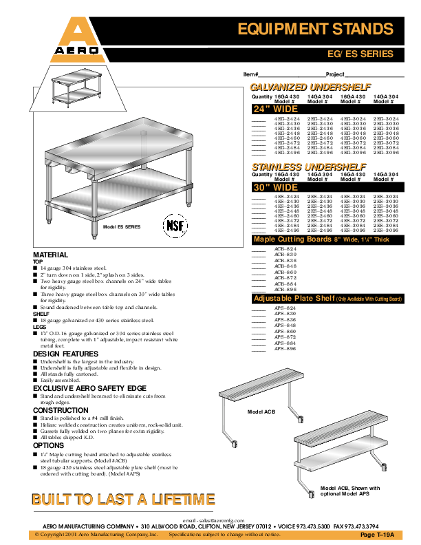 Cutsheet