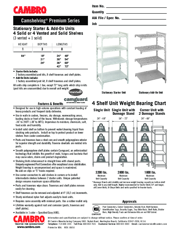 Cutsheet