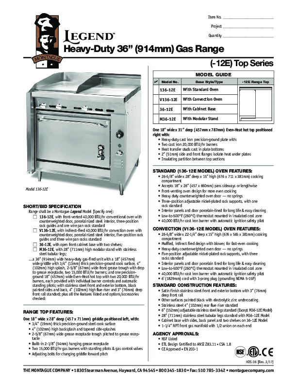 Cutsheet