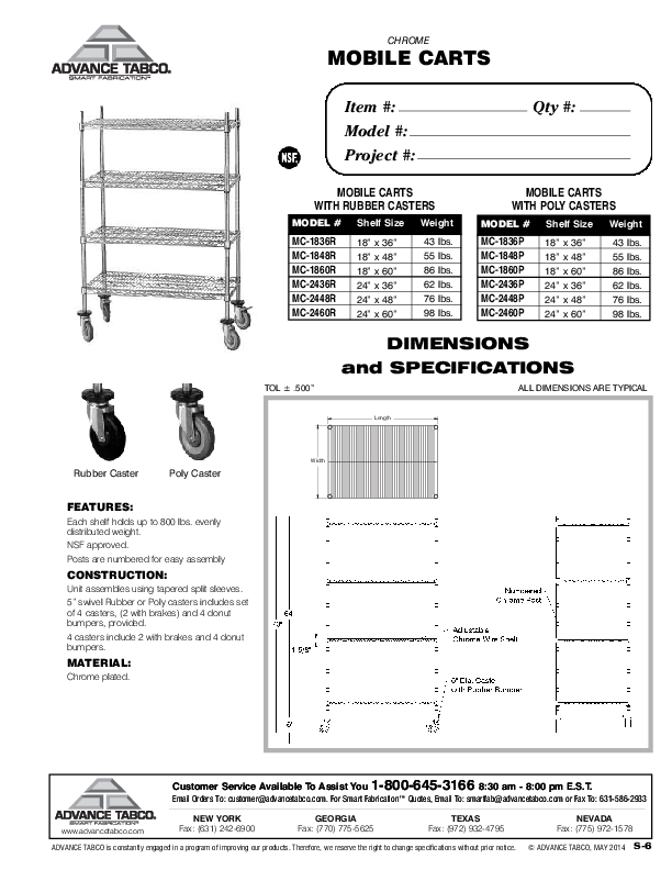 Cutsheet