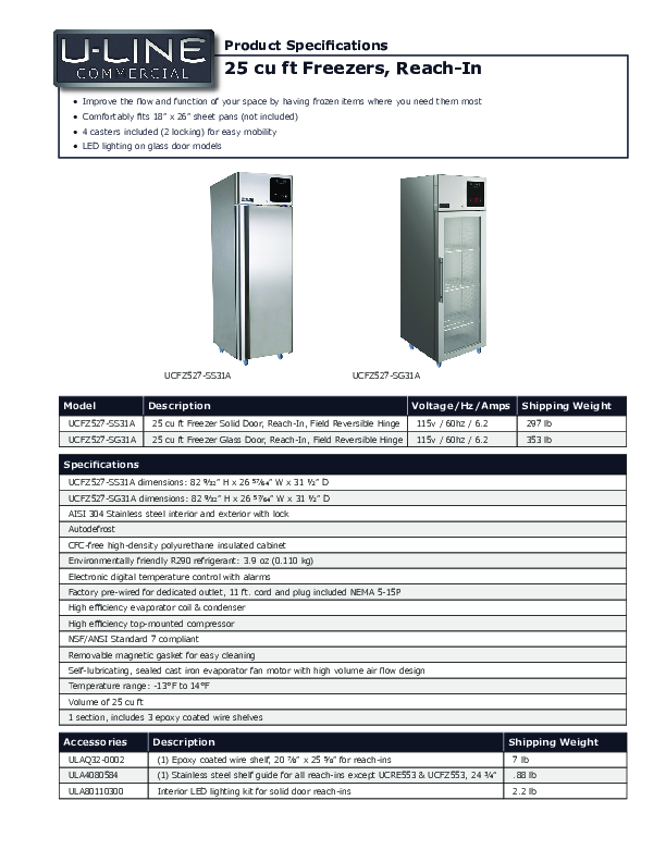 Cutsheet