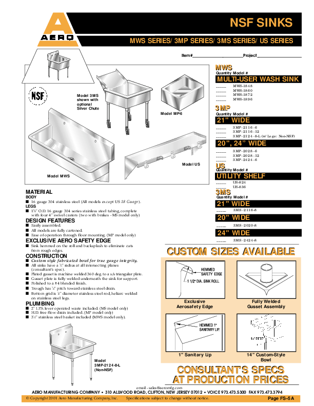 Cutsheet