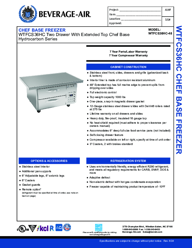 Cutsheet