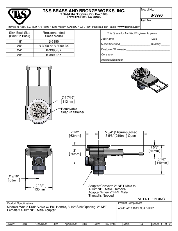 Cutsheet