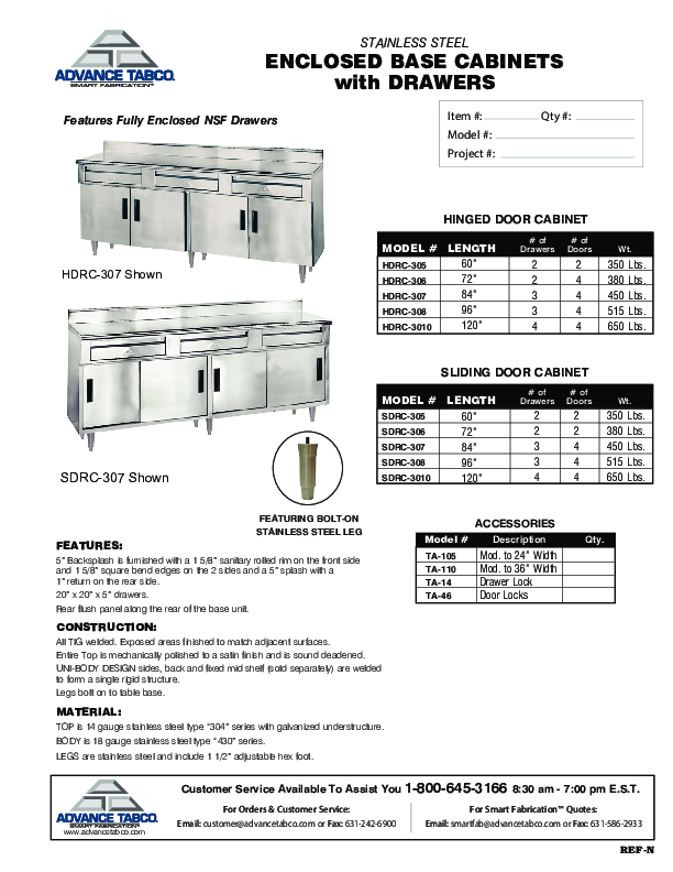 Cutsheet