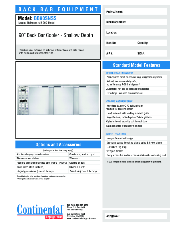 Cutsheet