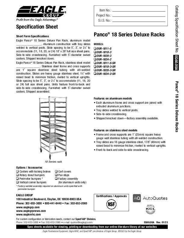 Cutsheet