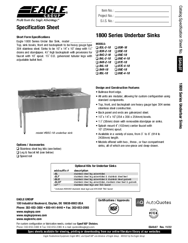 Cutsheet