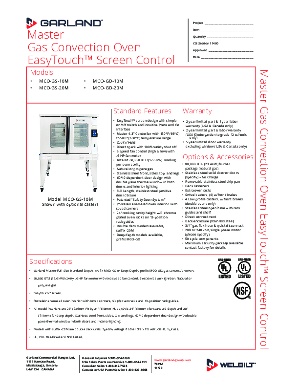 Cutsheet