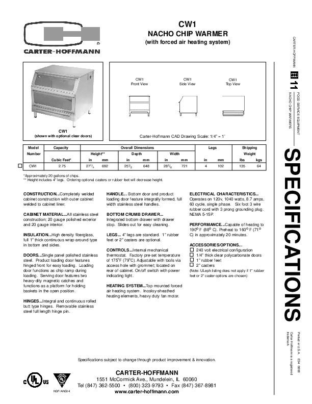 Cutsheet