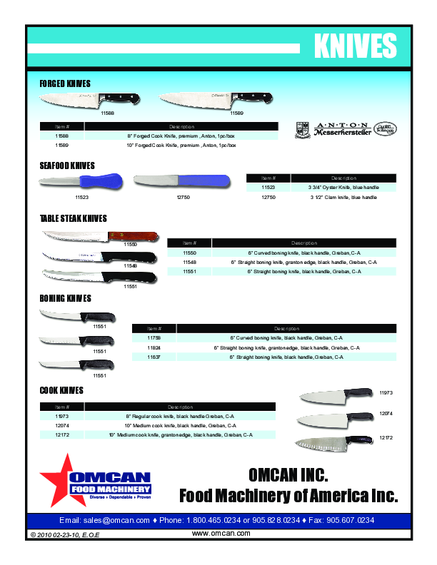 Cutsheet