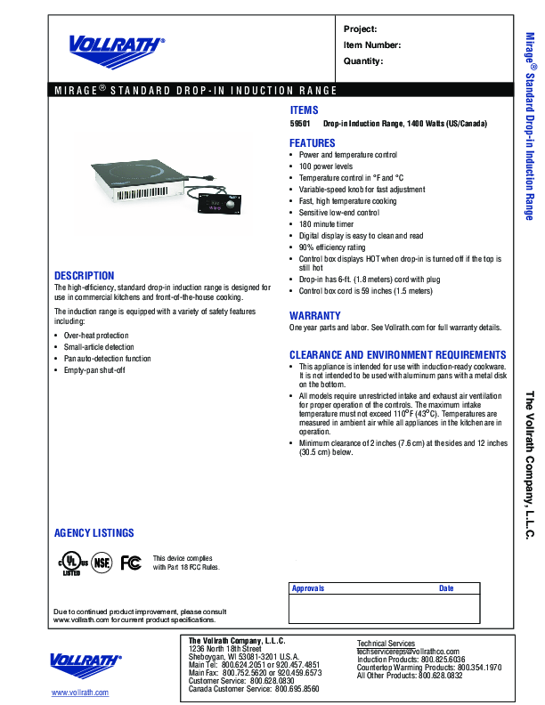 Cutsheet