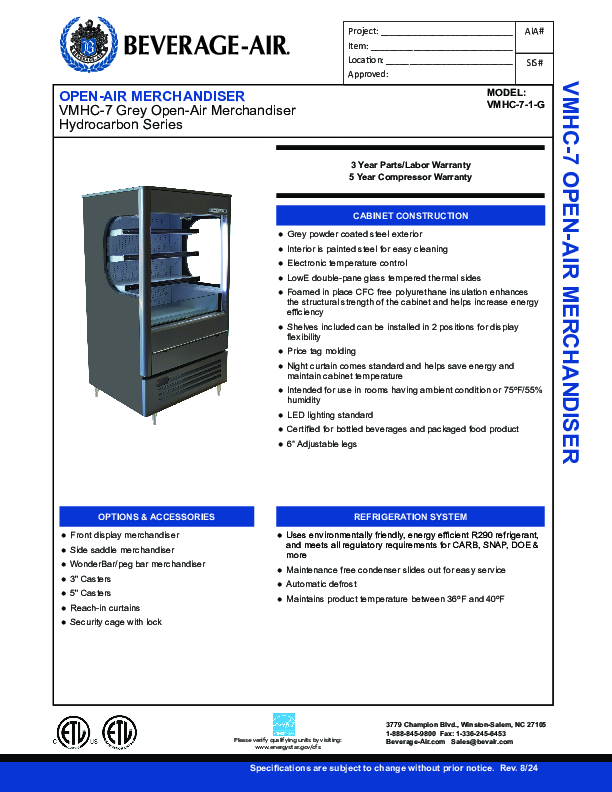 Cutsheet