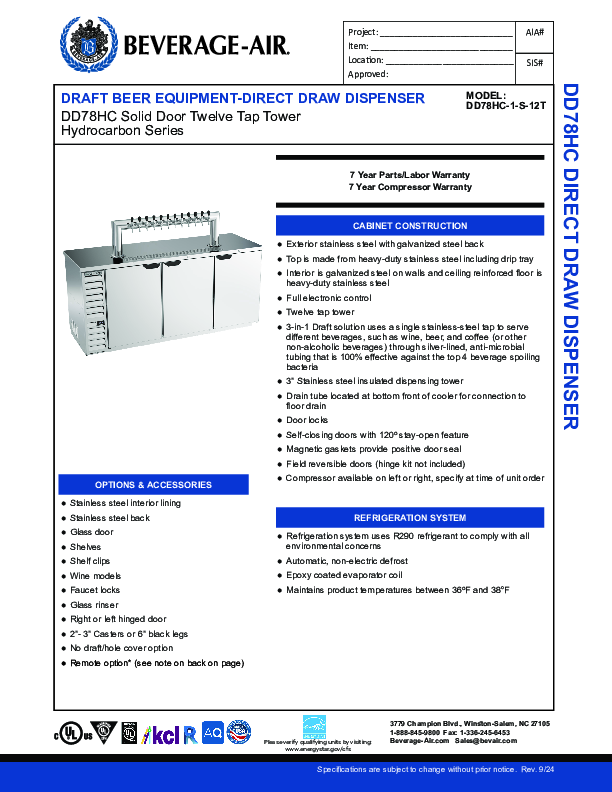 Cutsheet