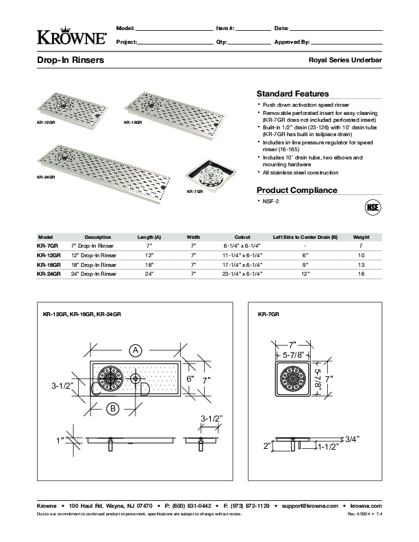 Cutsheet