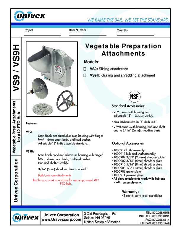 Cutsheet