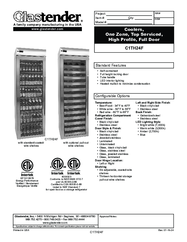 Cutsheet