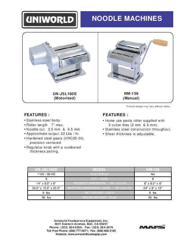 Cutsheet