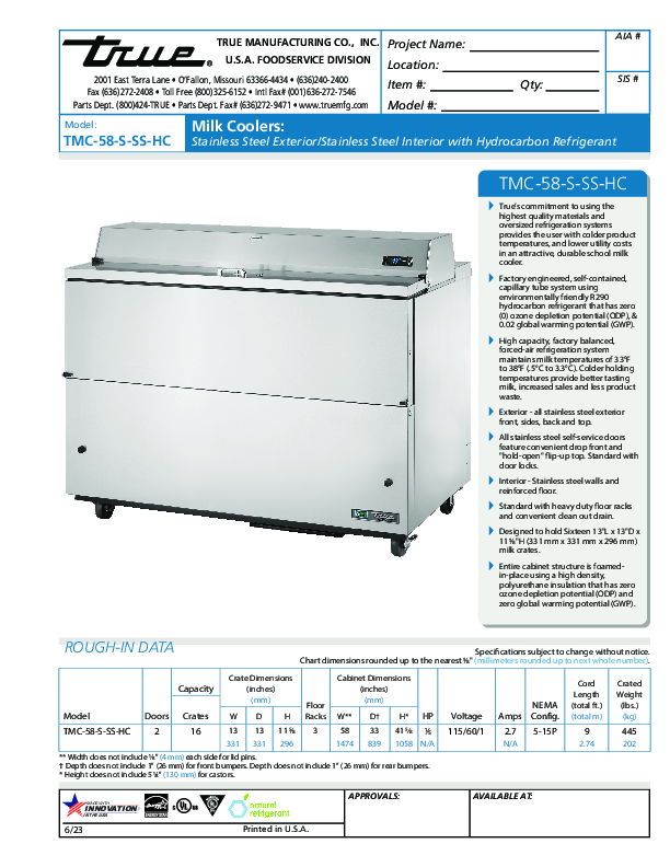 Cutsheet