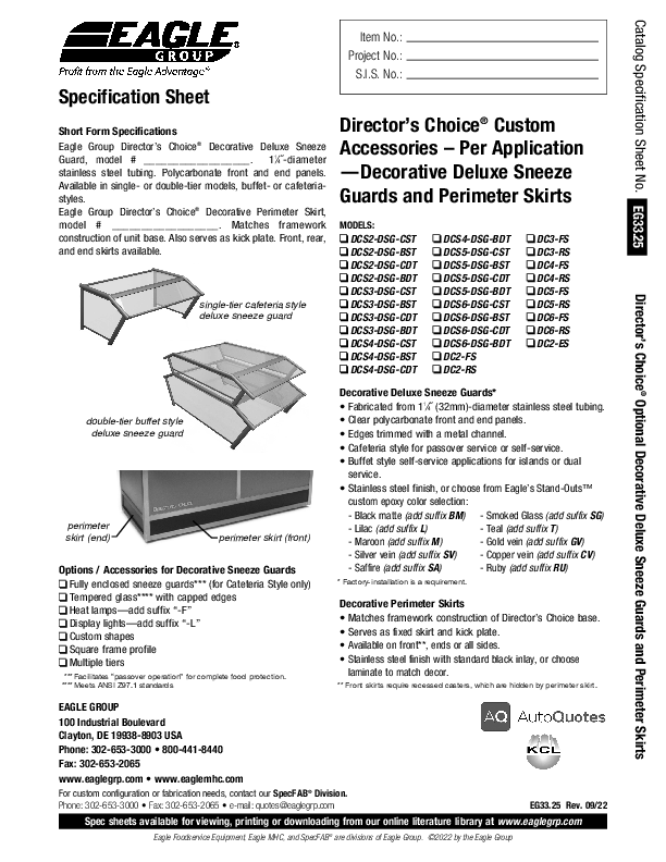 Cutsheet