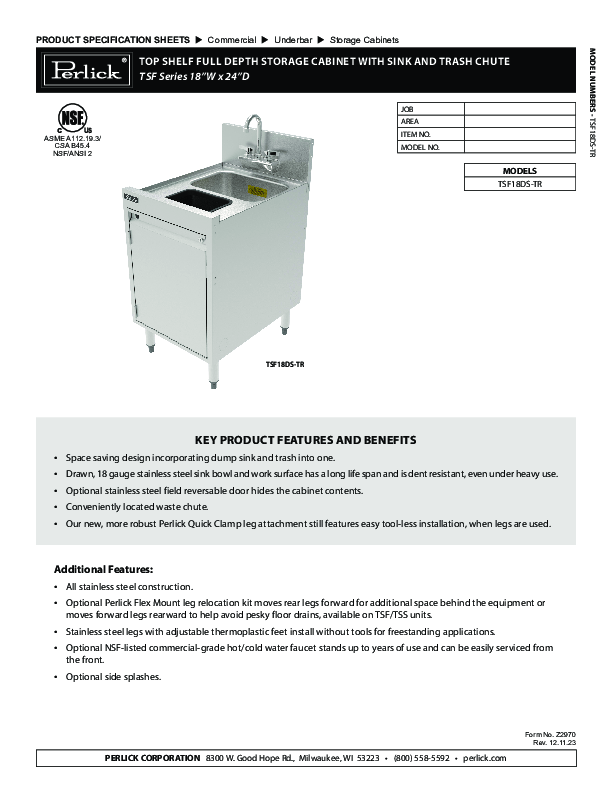 Cutsheet