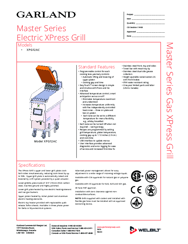 Cutsheet